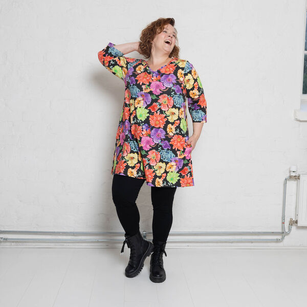 SANNA tunika 3/4 hiha, Kukkakimara