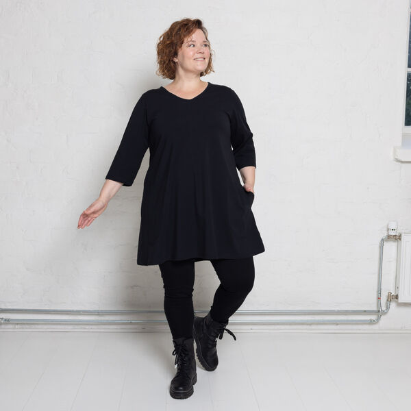 SANNA tunika 3/4 hiha, MUSTA