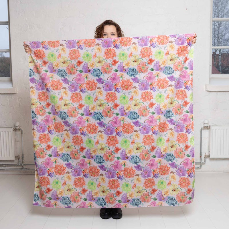 KUDE huivi, Kukkakimara vaaleanpunainen