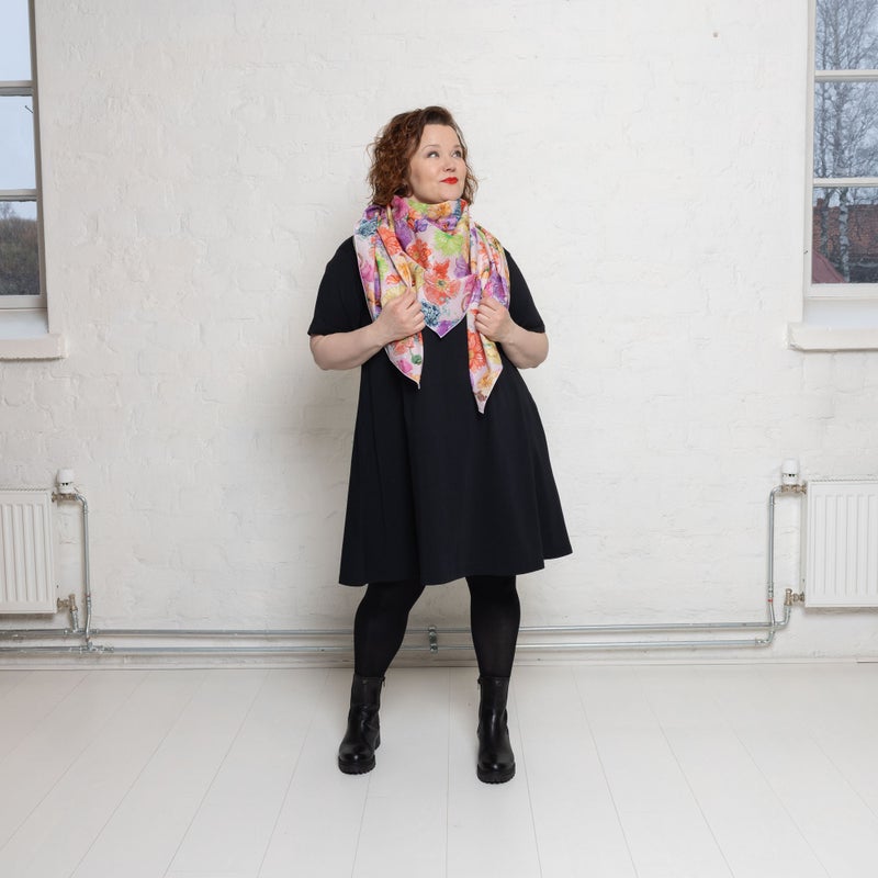 KUDE huivi, Kukkakimara vaaleanpunainen