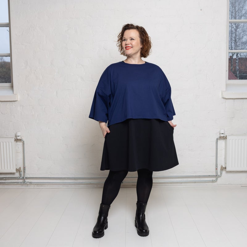 Kaija paita lyhyt, mustikka