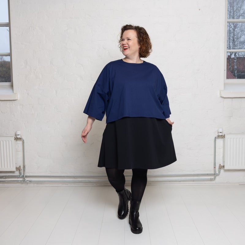 Kaija paita lyhyt, mustikka